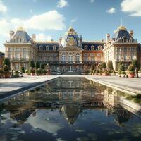 Palace of Versailles A Glimpse into Royal Grandeur and History AI Generative photo