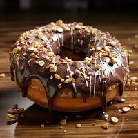 Doughnut background image AI Generative photo