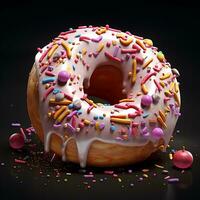 Doughnut background image AI Generative photo