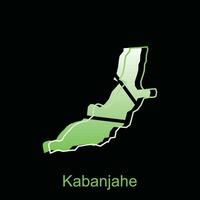 High detailed vector map of Kabanjahe City modern outline, Logo Vector Design. Abstract, designs concept, logo, logotype element for template.