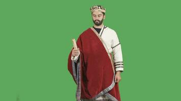 Ancient Roman King.Historical period video. Green Screen Video. video