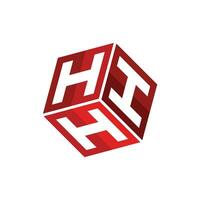 Triple letter H hexagonal box shape modern logo template, suitable for your company vector