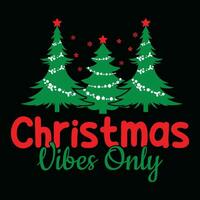 Merry Christmas Magic Tshirt Design with Festive Lettering Typography vector
