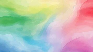 Abstract pastel watercolor background. Rainbow watercolour pattern. Abstract water color texture vector