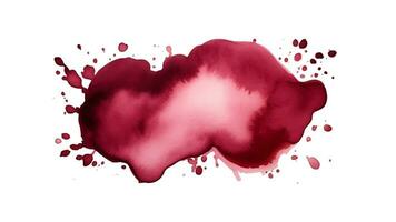 Watercolor burgundy abstract background. Watercolour maroon splash texture. Vector watercolour pattern