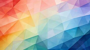 Abstract watercolor rainbow geometric background for paper design vector