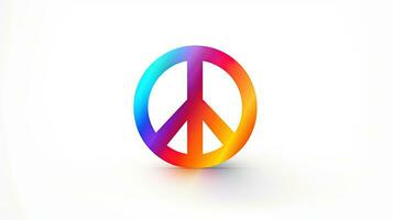 Colorful Peace Logo Isolated on the White Background photo