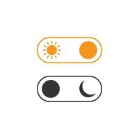 Day night switch icon. Sun to moon switch icons. Switch button. Vector illustration