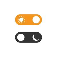 Day night switch icon. Sun to moon switch icons. Switch button. Vector illustration
