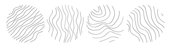 Handwritten Lines and strokes in different styles. Perfect for lettering and texture. Vector illustration