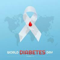 mundo diabetes día. diabetes conciencia día. celebrado cada año en noviembre 14 vector