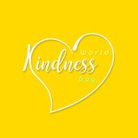 world kindness day, november 13, with simple typography, greeting card post vector