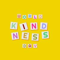 world kindness day, november 13, with simple typography, greeting card post vector