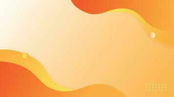 Abstract Orange Fluid Wave Background vector