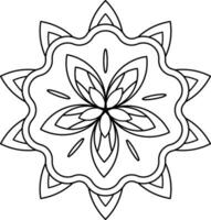 Diwali Rangoli Outline Element vector