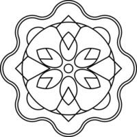 Diwali Rangoli Outline Element vector