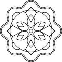 Diwali Rangoli Outline Element vector