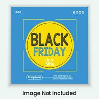 Creative Black Friday Social Media Post Template Design Sale Discount Offer vector