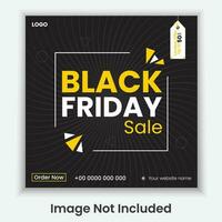 Creative Black Friday Social Media Post Template Design Sale Discount Offer vector