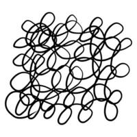 Curly abstract texture. Hand drawn scribble shape vector