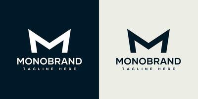 metro monograma logo diseño modelo - gratis vector