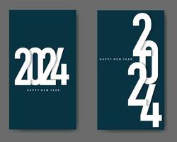 2024 Happy New Year Bundle Template vector