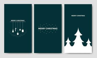 Merry Christmas Simple Bundle Template vector