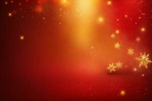 beautiful red background with gold christmas elements with space for text photo