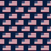 USA flags doodle seamless pattern. Vector background with US symbols. United States of America design elements. Repeating illustration