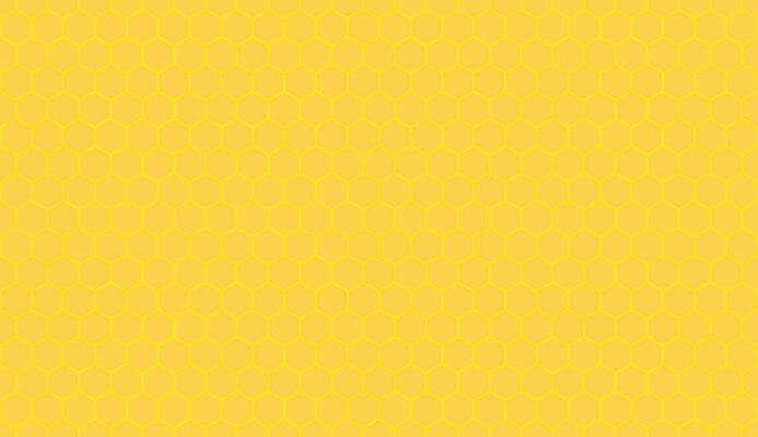 Yellow honeycomb pattern. seamless geometric hive background. abstract honeycomb. vector illustration. design for the background display, flyers, ad honey, fabric, clothes, texture, textile pattern.