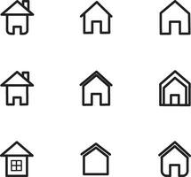 Home icons set. House icons. vector