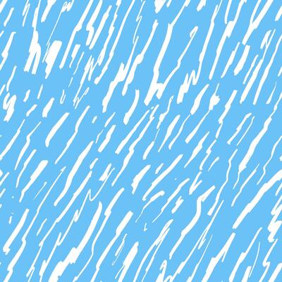 Seamless pattern with hand drawn scribbles. Blue and white diagonal curved stripes. Simple water ripples texture. Waves painted with brush