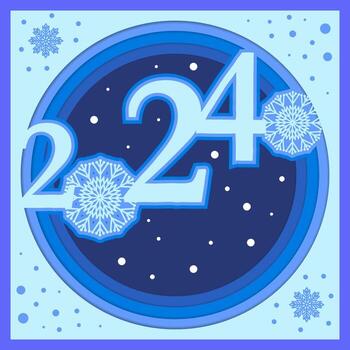 multicapa Navidad tarjeta para corte vector