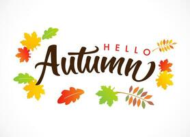 Hello Autumn vector illustration