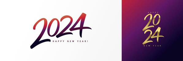 2024 Happy New Year icon concepts. Creative set of numbers vector