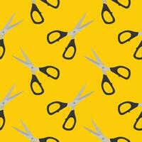 Scissors seamless pattern vector illustration. Barber shop or tailor theme in vintage colors. Seamless pattern with hairdressing scissors. Sewing background and cloth design.