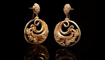 ear rings golden photo