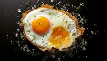 eggs with slice breakfast photo