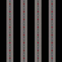 A black and white striped borders with red dots vector