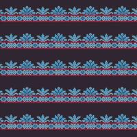 A vibrant blue and red pattern border against a dark background vector