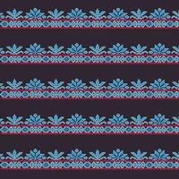 A vibrant blue and red pattern border against a dark background vector