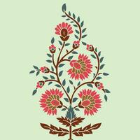 un hermosa floral diseño en un Fresco y vibrante ligero verde antecedentes vector