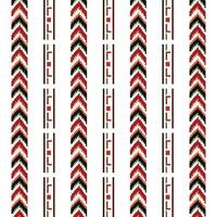 A pattern border containing row of red and black arrows on a white background vector