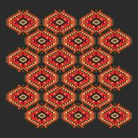 A red and black pattern on a black background vector