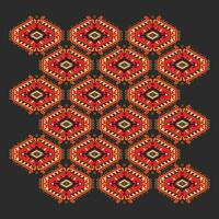 A red and black pattern on a black background vector