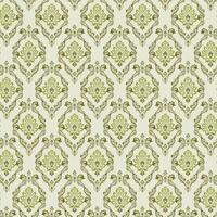 A green and white indian inspired pattern vector