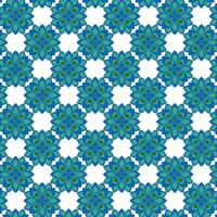 A beautiful blue and white floral pattern in intricate detail vector