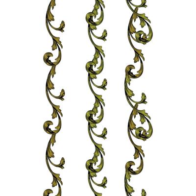 A set of three decorative swirls abstract borders