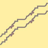 A abstract drawing with a continuous line flowing in curves vector