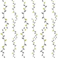 A white background with green vines leaves on it, jaal pattern vector